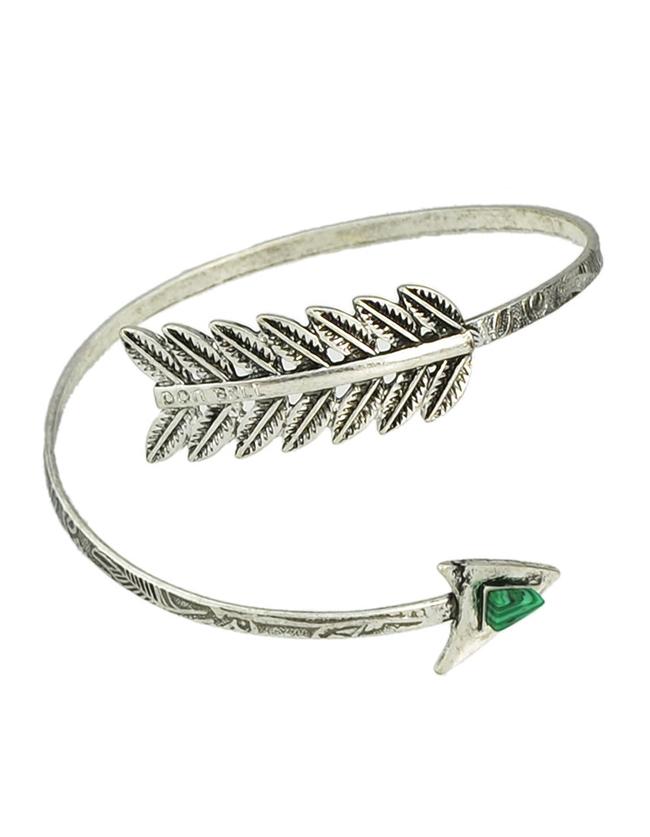 Shein Leaf Shape Open Arm Bracelet