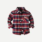 Shein Toddler Boy Plaid Embossed Shirt