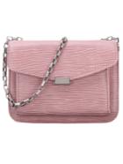 Shein Pink Lizard Embossed Chain Flap Bag
