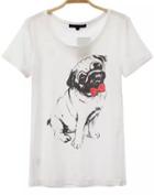 Shein Dog Print Loose T-shirt