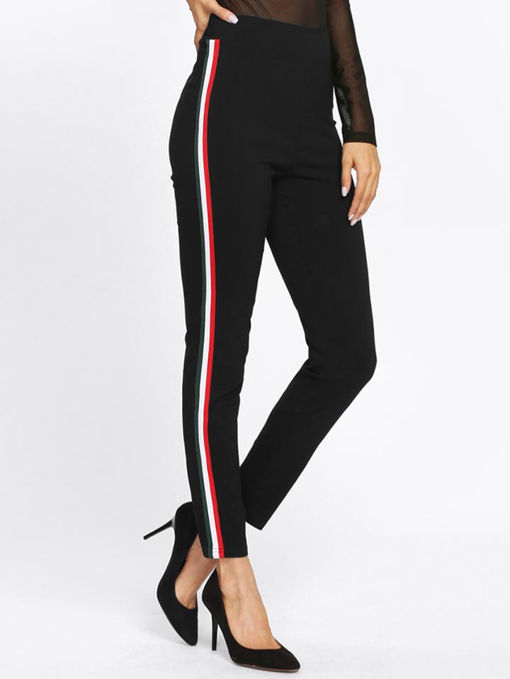 Shein Striped Tape Side Leggings