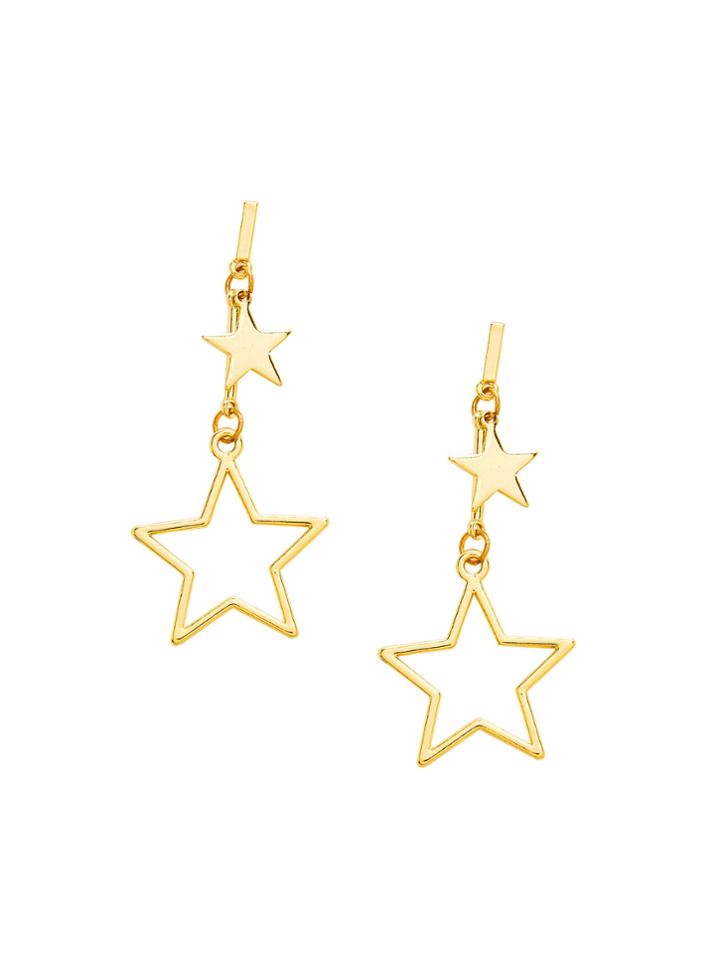 Shein Double Star Design Drop Earrings
