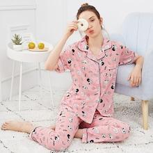 Shein Dog Print Button Up Pajama Set
