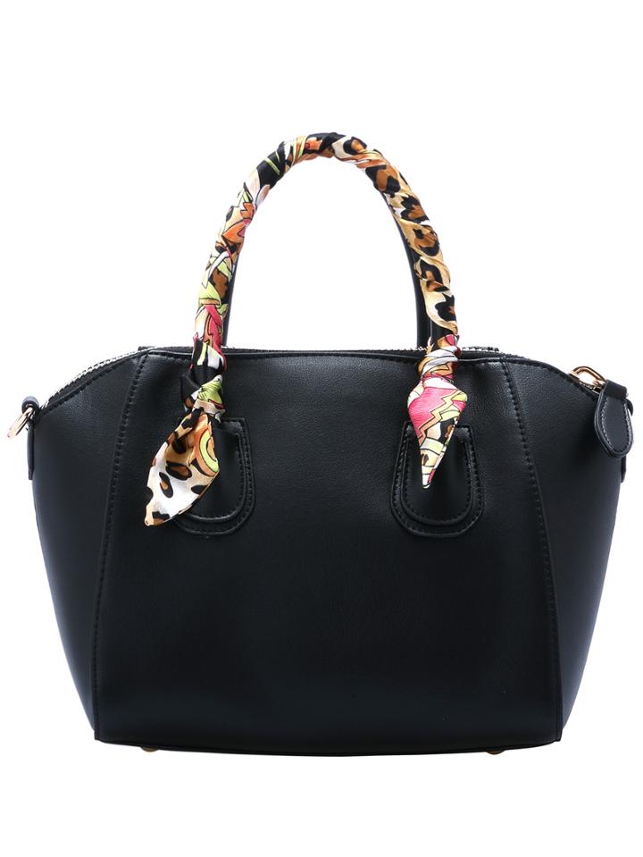 Shein Black Zipper Pu Bag