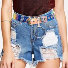 Shein Ring Decorated Iridescent Belt
