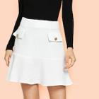 Shein Ruffle Hem Textured Skirt