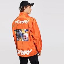 Shein Men Letter And Figure Print Back Jacket