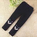 Shein Toddler Girls Fox Patched Warm Pants