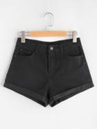 Shein 5 Pocket Cuffed Denim Shorts