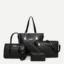 Shein Plaid Detail Combination Bag 6pcs