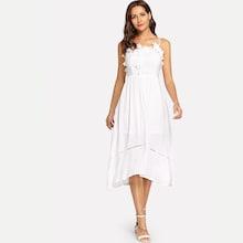 Shein Appliques Solid Cami Dress