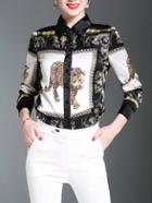 Shein Pardus Print Shirt