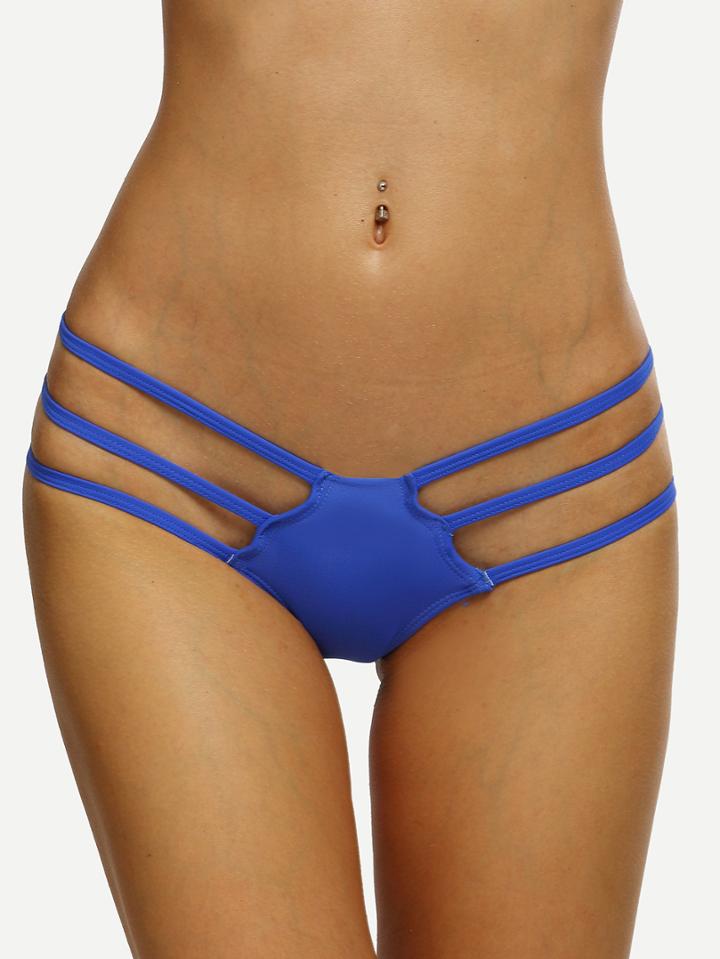 Shein Blue Strappy Bikini Bottom