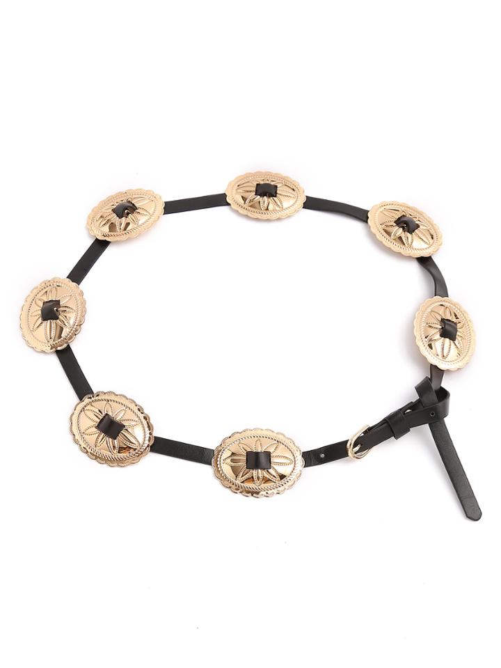 Shein Oval Metal Detail Knot Belt
