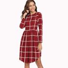 Shein Curved Hem Grid Dress