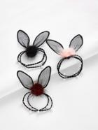 Shein Net Ear & Faux Pearl Hair Tie 3pcs