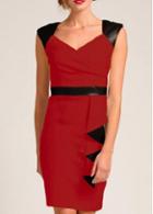 Rosewe Fine Quality Cutout Pattern Sleeveless Woman Bodycon Dress