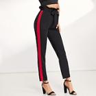 Shein Ruffle Detail Belted Pants