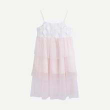 Shein Girls Contrast Mesh Tiered Cami Dress