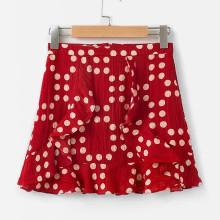 Shein Ruffle Trim Spot Skirt