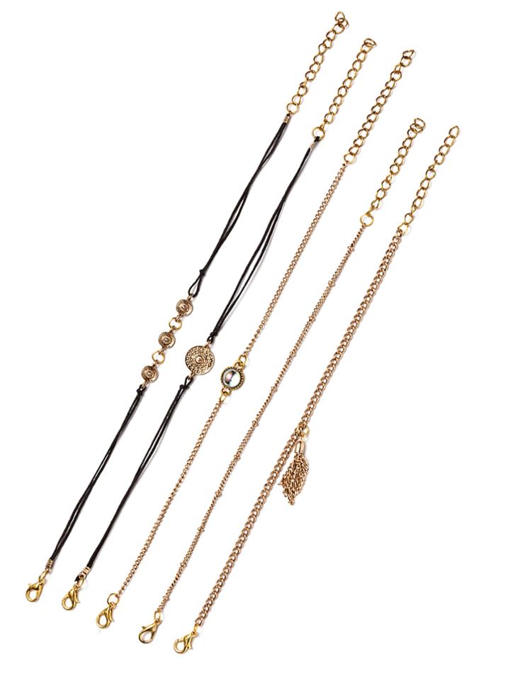 Shein Multi Charm Embellished Bracelet Set
