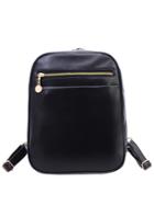Shein Black Faux Leather Pebbled Backpack