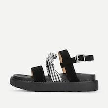Shein Gingham Knot Sandals