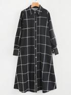 Shein Grid Print Shirt Dress