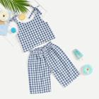 Shein Toddler Girls Gingham Cami Top With Pants