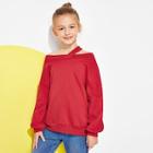 Shein Toddler Girls Off-shoulder Solid Sweatshirt