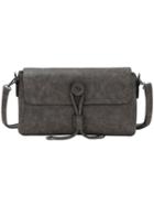 Shein Grey Button Pu Satchel Bag