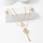 Shein Key Pendant Layered Necklace & Earrings