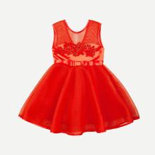 Shein Girls Contrast Fishnet Sequin Low Back Girl Dress
