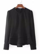 Shein Layered Flounce Hem Blouse