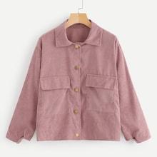 Shein Single Breasted Corduroy Jacket