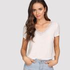 Shein Lace V Neck Tunic Top