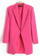 Rosewe Stacked Rose Women Long Sleeve Turndown Collar Blazers