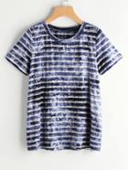 Shein Tie Dye Striped T-shirt