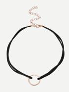 Shein Black Alloy Ring Choker Necklace