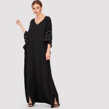 Shein Pearl Beading Hijab Long Dress
