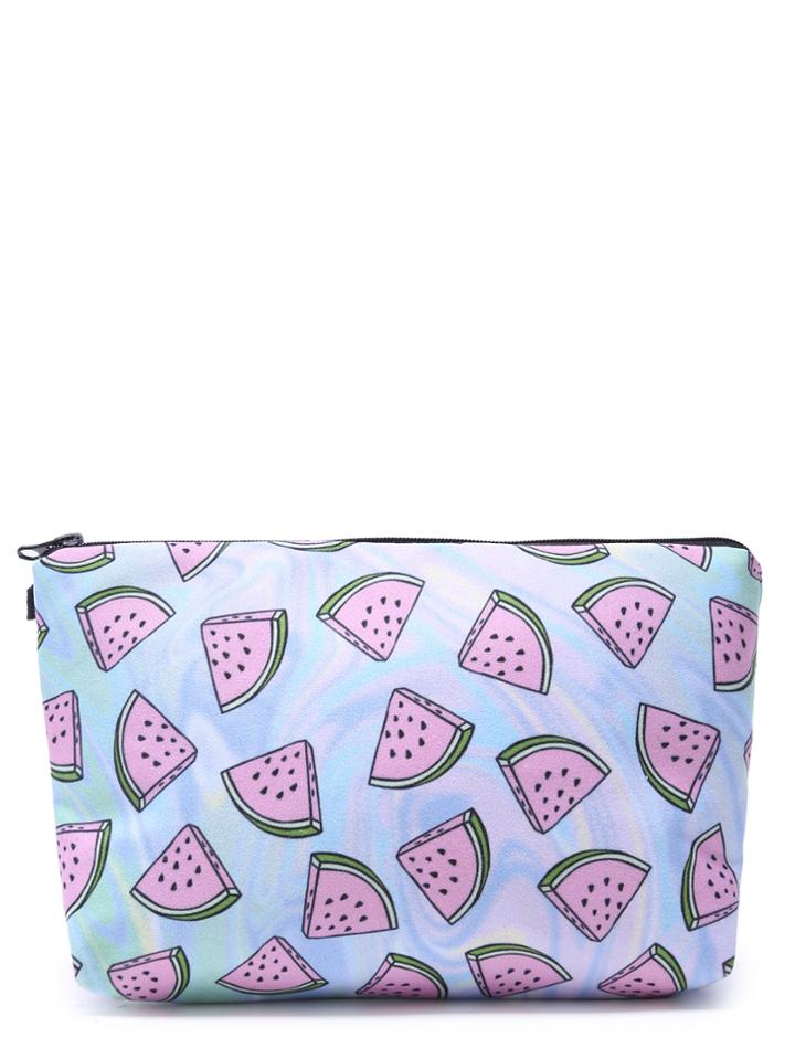 Shein Watermelon Print Casual Makeup Case