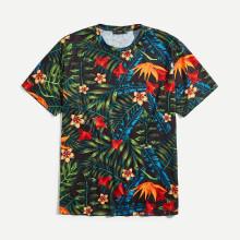 Shein Men Jungle Leaf Print T-shirt