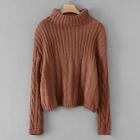 Shein High Neck Cable Knit Jumper