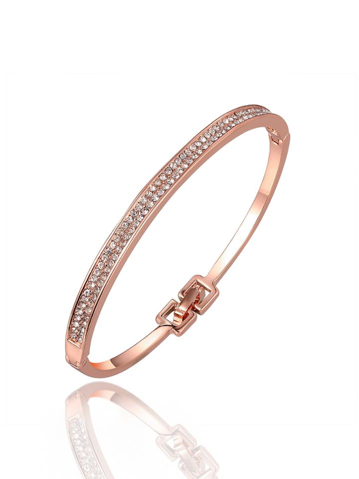 Shein Rhinestone Decorated Plated Bangle