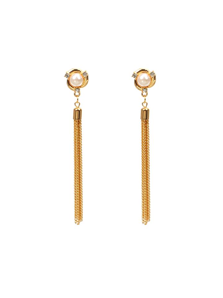 Shein Chain Tassel Drop Earrings With Jewelry