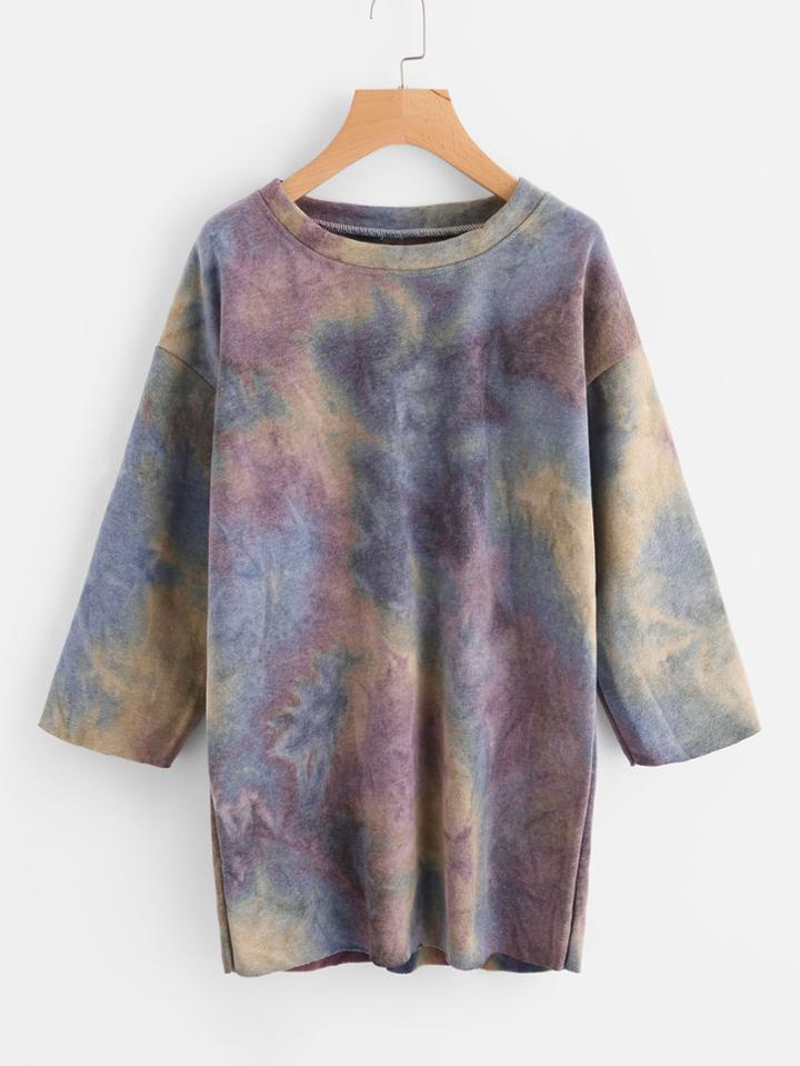 Shein Water Color Sweatshirt Dress