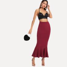 Shein Solid Fishtail Skirt
