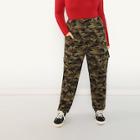 Shein Plus Pocket Patched Camo Print Sweatpants