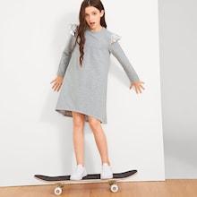 Shein Girls High Low Hem Tunic Dress