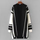 Shein Contrast Panel Drop Shoulder Cardigan